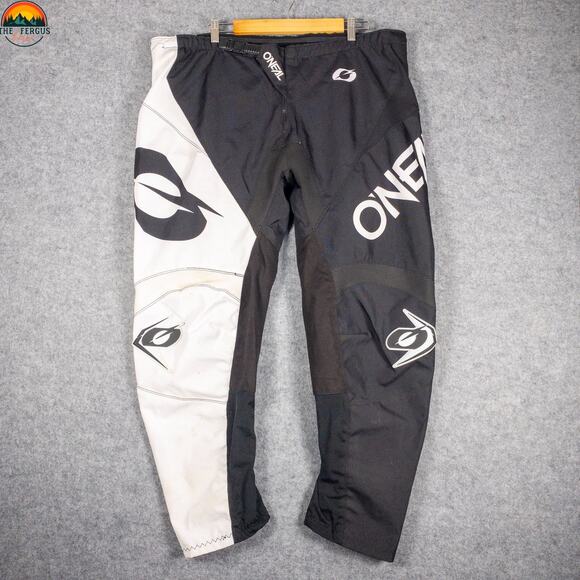 O'Neal Element Motorcycle Pants White Black Tapered Leg Unisex Adults Size 44 - Picture 1 of 16
